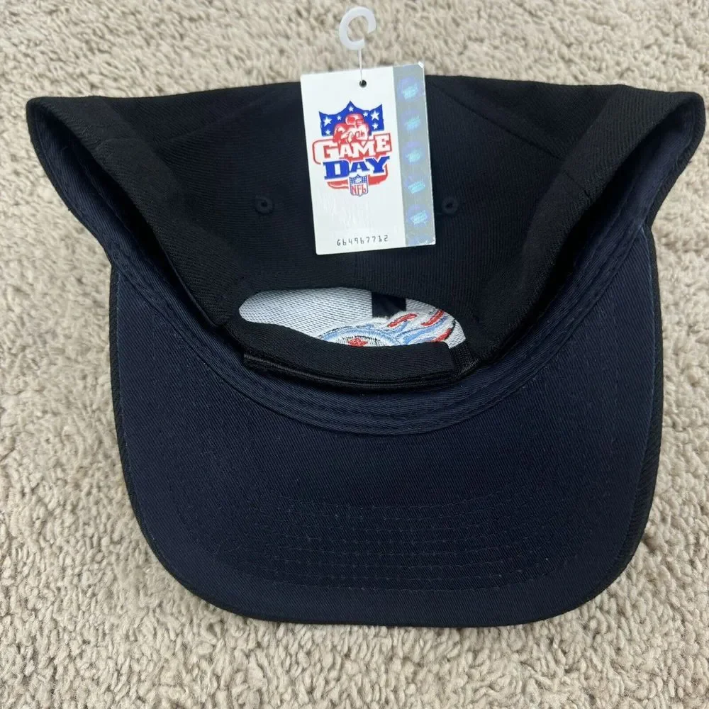 Tennessee Titans Hat NFL Game Day Adjustable Strap Black 3D Team Logo Vtg Cap‎